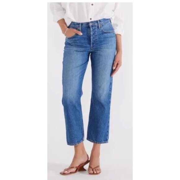 Etica Josie High Rise Cropped Jeans Size 32 Canyon NWT $126 Button Fly - Picture 13 of 13